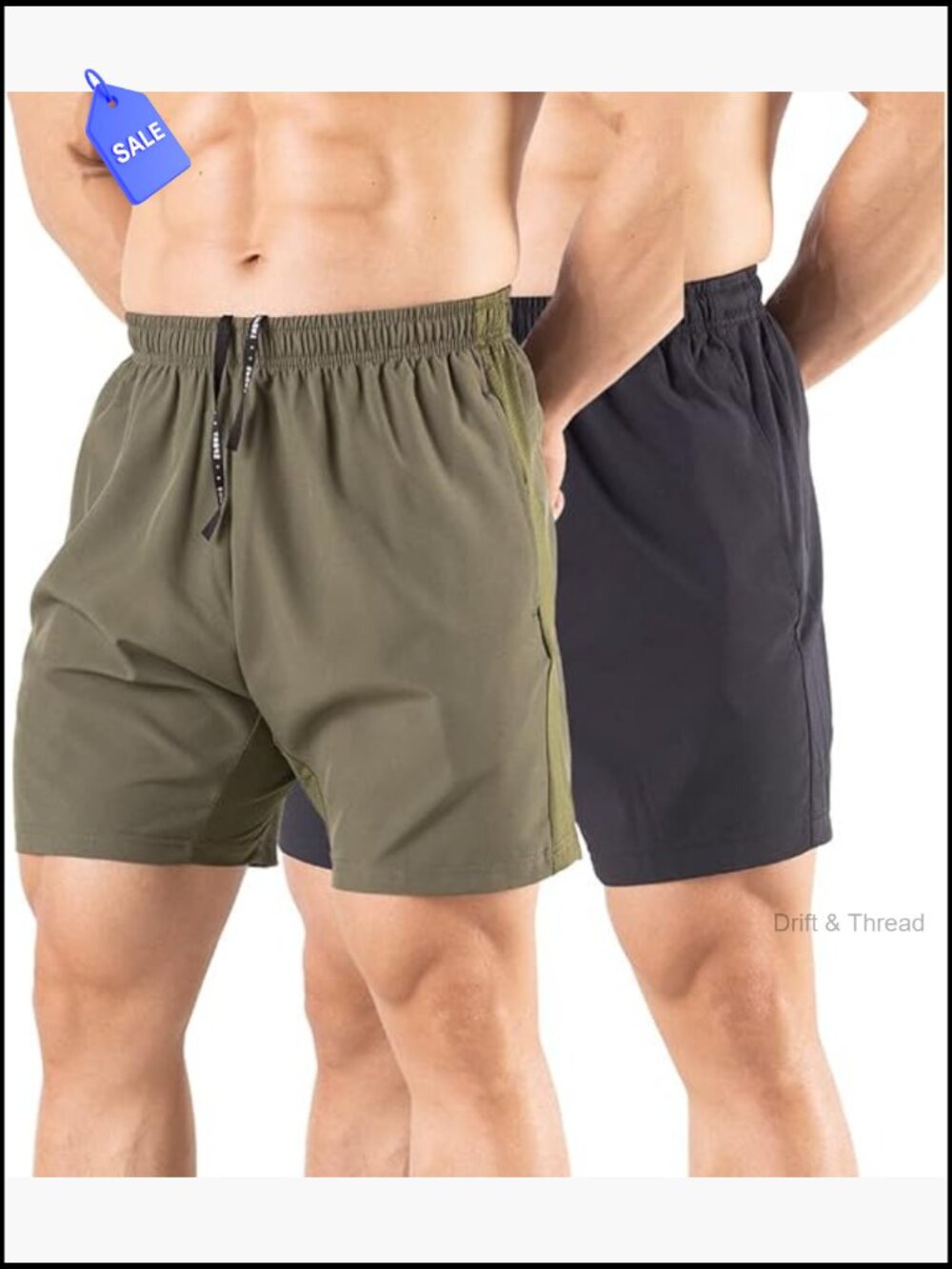 Men's 5" Running Shorts 2 Pack Quick Dry Athletic Workout Gym Shorts with